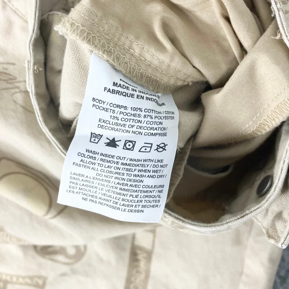 Nike Air Jordan Pants Mens 34 Tan Flight Heritage Woven Khaki All Over Print
